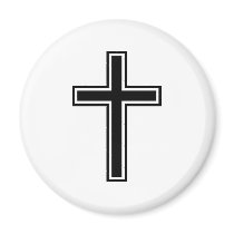 Christian cross refrigerator magnet