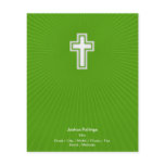 Christian Cross on green background Full Color Flyer