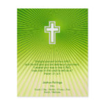 Christian Cross on green background Custom Flyer