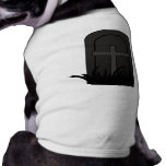 CHRISTIAN CROSS ON TOMBSTONE DOG T SHIRT