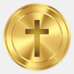 Christian Cross Symbol - gold Stickers
