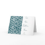 damask christian wedding invitation, two are