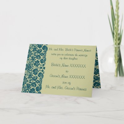 Two Are Better Than One Christian Vintage Damask Floral Wedding Invitations 