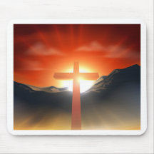 Christian Easter cross concept Mouse Mats