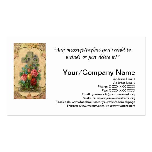 Christian Easter Holy Cross Custom Business Card (back side)