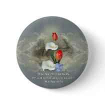 Christian Faith Art ~ Matthew 19:26 Pinback Buttons