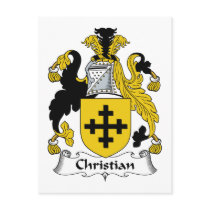 Christian Family Crest postcards