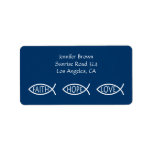 Christian Fish Address Label labels