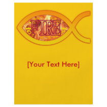 Christian Fish - I'm on FIRE for Christ flyers