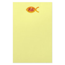 Christian Fish - I'm on FIRE for Christ stationery