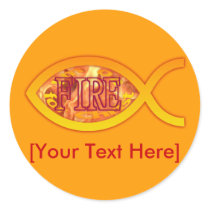 Christian Fish - I'm on FIRE for Christ stickers