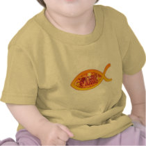 Christian Fish - I'm on FIRE for Christ t-shirts
