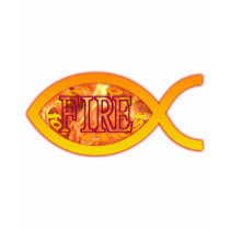 Christian Fish - I'm on FIRE for Christ t-shirts