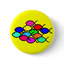 Christian Fish School in Rainbow Colors button