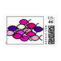 Christian Fish School - Pink and Purple Postage Stamps
