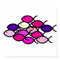 Christian Fish School - Pink and Purple posters by ChristianFish Christian Fish School - Pink and Purple posters