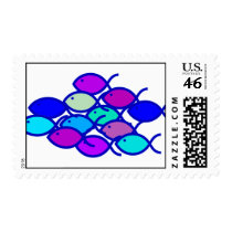 Christian Fish School - Purple and Blue Postage
