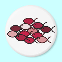 Christian Fish School - Red Range magnets by ChristianFish Christian Fish School - Red Range magnets