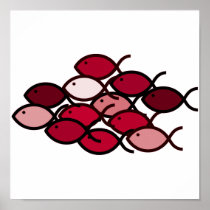 Christian Fish School - Red Range Poster