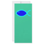 Christian Fish Symbol - LOUD! Blue and Aqua #1 rack cards