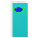 Christian Fish Symbol - LOUD! Blue and Green rack cards