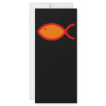 Christian Fish Symbol - LOUD! Orange and Red rack cards