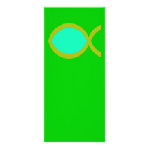 Christian Fish Symbol Rack Card Design