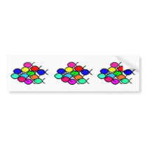 Christian Fish Symbol - Rainbow Colors