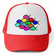 Christian Fish Symbol - Rainbow Colors