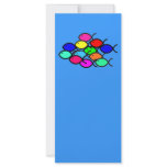 Christian Fish Symbol - Rainbow Colors Personalized Rack Card