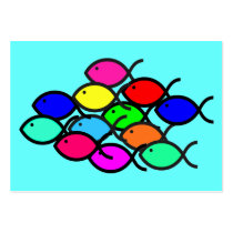 Christian Fish Symbol Rainbow Colors Tract Cards /