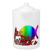Christian Fish Symbol - Rainbow Ocean