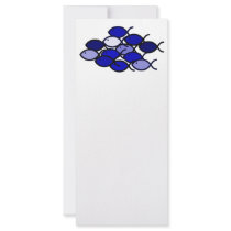 Christian Fish Symbol School - Blue Full Color Rack Card