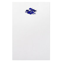 Christian Fish Symbol School - Blue Custom Stationery