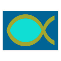 Christian Fish Symbol Tract Card / Business Card