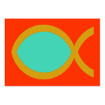Christian Fish Symbol Tract Card / Business Card Template