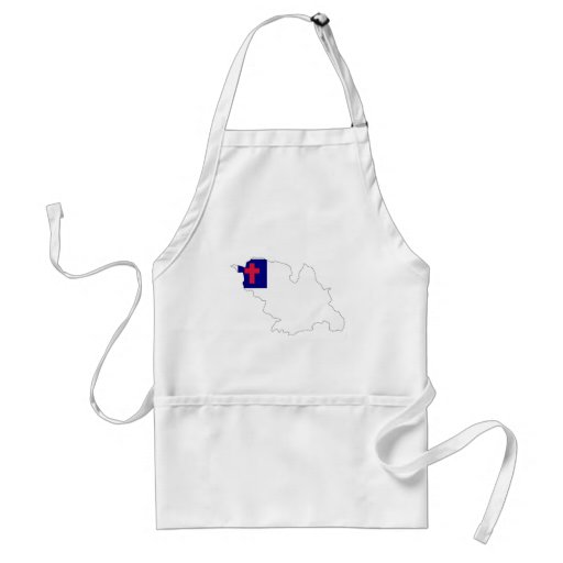 Christian flag map aprons