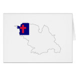 Christian flag map cards