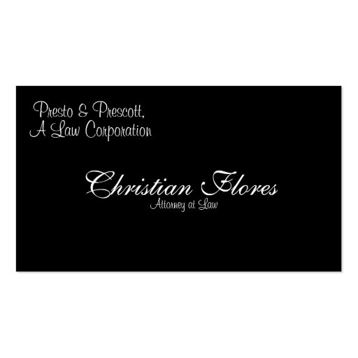 Christian Flores, Attorney at Law, Presto & Pre... Business Card Templates