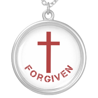 Christian Forgiven Red Cross and Text Design