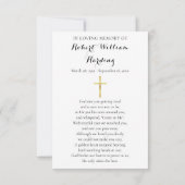 Christian Funeral Memorial Photo Prayer Card Zazzle