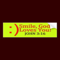 Christian God Love's You bumper stickers