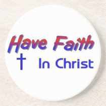 Christian items about faith coasters