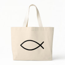 Christian jesus fish canvas bag