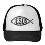 Christian Jesus Fish, Black Ichthys hats