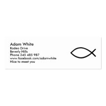 Christian jesus fish business card