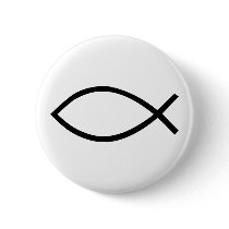 Christian jesus fish buttons