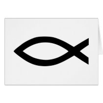 Christian jesus fish card