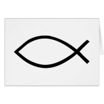 Christian jesus fish cards