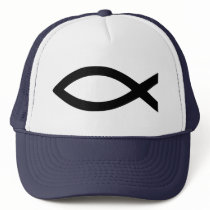 Christian jesus fish mesh hats